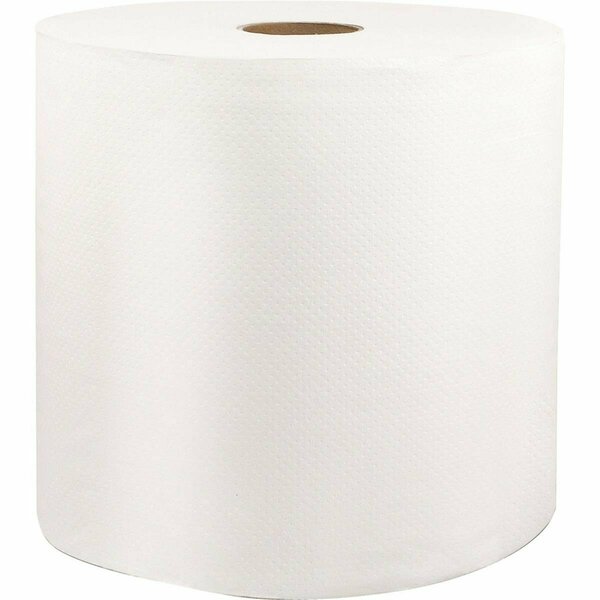 Bedding Beyond 8 in. x 1000 ft. Livi VPG Select Hard Wound Roll Towel - White - Fiber BE3188234